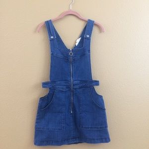 Blue denim overalls with hip cut outs 🍒✨